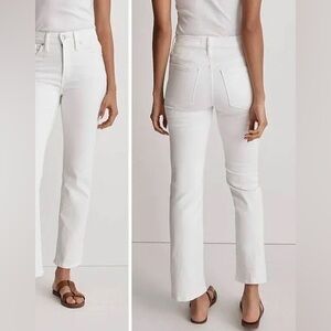 NEW Madewell Women's Straight Leg White Jeans